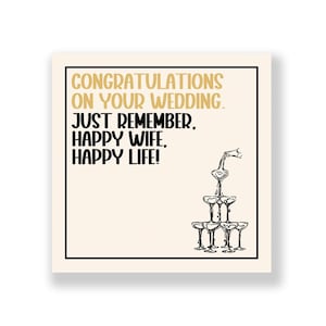 Funny Wedding Card | Wedding Card |  Happy Wedding Day | Congratulations Wedding  Card | Rude Wedding Card
