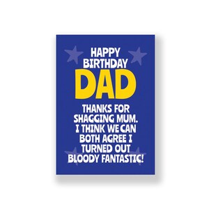 Divertente biglietto di auguri di compleanno per papà / Divertente biglietto di auguri di buon compleanno per papà / Biglietto di auguri di compleanno maleducato / Per papà