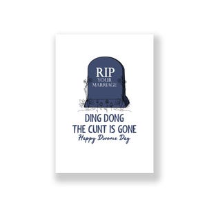 Grappige echtscheidingskaart | RIP je huwelijk | Echtscheidingskaart |  Fijne echtscheidingsdag