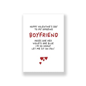 Funny Valentine&#39;s Day Card | Funny Boyfriend Valentine&#39;s Day | Rude Valentines Card | Valentines Day Card For Him | Boyfriend