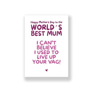 Funny Mother&#39;s Day Card | Cheeky Mother&#39;s Day Card | Rude Mother&#39;s Day Card | Happy Mother&#39;s Day | Mum Card | Mother Card