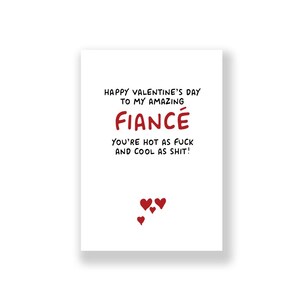Carte de Saint-Valentin drôle | Saint-Valentin de fiancé | Carte de Saint-Valentin grossière | Carte de Saint Valentin drôle | Pour lui | pour elle | Fiancé