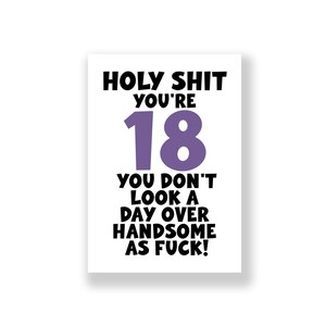 Feliz aniversário de 18 anos | Cartão engraçado de aniversário de 18 anos | Cartão de aniversário engraçado | Cartão de aniversário rude