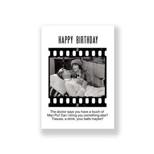 Cartão de aniversário engraçado | Cartão de feliz aniversário engraçado | Cartão de aniversário rude | Cartão de aniversário retrô | Cartão de aniversário vintage