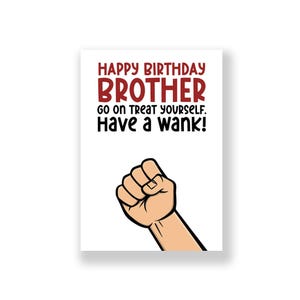 Tarjeta de cumpleaños divertida / Tarjeta de cumpleaños divertida para hermano / Tarjeta de cumpleaños para hermano