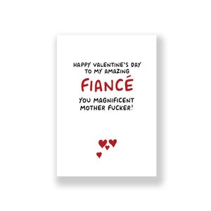 Carte de Saint-Valentin drôle | Saint-Valentin de fiancé | Carte de Saint-Valentin grossière | Carte de Saint Valentin drôle | Pour lui | pour elle | Fiancé
