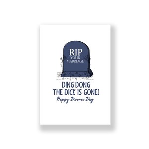 Funny Divorce Card | RIP Your Marriage | Divorce Card |  Happy Divorce Day