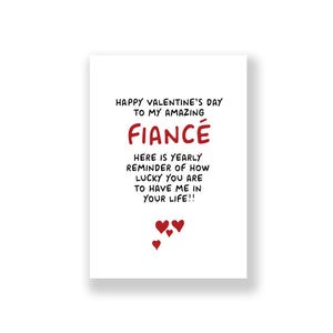 Carte de Saint-Valentin drôle | Saint-Valentin de fiancé | Carte de Saint-Valentin grossière | Carte de Saint Valentin drôle | Pour lui | pour elle | Fiancé