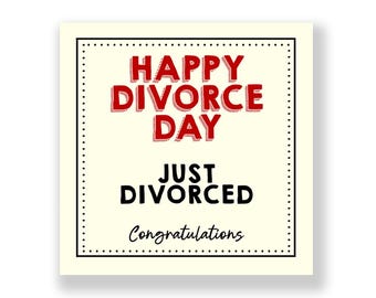 Tarjeta de divorcio divertida / Tarjeta de divorcio / Feliz día del divorcio / Tarjeta de separación / Tarjeta de divorcio grosero