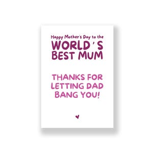 Funny Mother&#39;s Day Card | Cheeky Mother&#39;s Day Card | Rude Mother&#39;s Day Card | Happy Mother&#39;s Day | Mum Card | Mother Card
