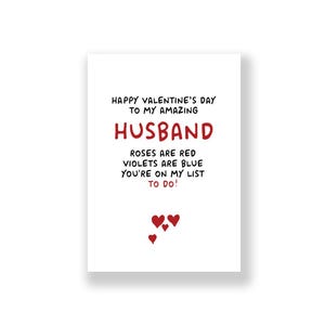 Funny Husband Valentine&#39;s Day Card | Husband Valentine&#39;s Day Card | Rude Valentines Card  | For Him | Husband Valentines Card