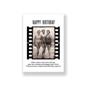 Cartão de aniversário engraçado | Cartão de feliz aniversário engraçado | Cartão de aniversário rude | Cartão de aniversário retrô | Cartão de aniversário vintage