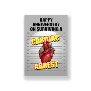 Joyeux anniversaire drôle survivant d'un arrêt cardiaque carte de Zazzle.be Liste d'envies Vous avez des idées ? Arrêt cardiaque | Carte Bon rétablissement