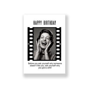 Cartão de aniversário engraçado | Cartão de feliz aniversário engraçado | Cartão de aniversário rude | Cartão de aniversário retrô | Cartão de aniversário vintage