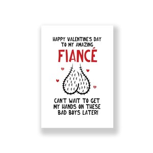 Carte de Saint-Valentin drôle | Saint-Valentin de fiancé | Carte de Saint-Valentin grossière | Carte de Saint Valentin drôle | Pour lui | Fiancé