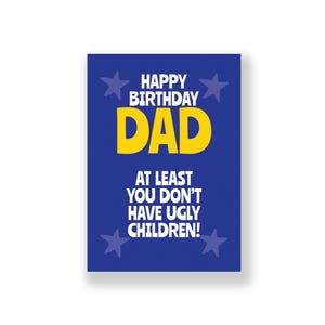Divertente biglietto di auguri di compleanno per papà / Divertente biglietto di auguri di buon compleanno per papà / Biglietto di auguri di compleanno maleducato / Per papà