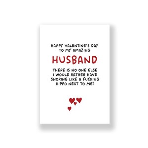 Funny Husband Valentine&#39;s Day Card | Husband Valentine&#39;s Day Card | Rude Valentines Card  | For Him | Husband Valentines Card