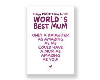 Tarjeta divertida para el Día de la Madre / Tarjeta atrevida para el Día de la Madre / Tarjeta grosera para el Día de la Madre / Feliz Día de la Madre / Tarjeta para mamá / Tarjeta para madre