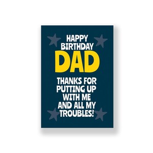 Divertente biglietto di auguri di compleanno per papà / Divertente biglietto di auguri di buon compleanno per papà / Biglietto di auguri di compleanno maleducato / Per papà