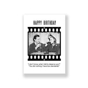 Cartão de aniversário engraçado | Cartão de feliz aniversário engraçado | Cartão de aniversário rude | Cartão de aniversário retrô | Cartão de aniversário vintage