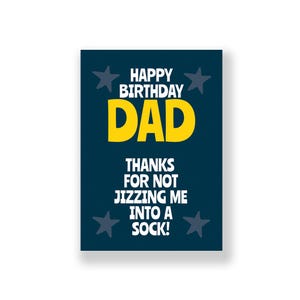 Divertente biglietto di auguri di compleanno per papà / Divertente biglietto di auguri di buon compleanno per papà / Biglietto di auguri di compleanno maleducato / Per papà