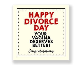 Tarjeta de divorcio divertida / Tarjeta de divorcio / Feliz día del divorcio / Tarjeta de separación / Tarjeta de divorcio grosero