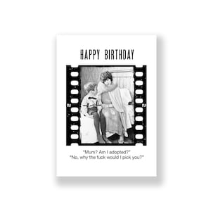 Cartão de aniversário engraçado | Cartão de feliz aniversário engraçado | Cartão de aniversário rude | Cartão de aniversário retrô | Cartão de aniversário vintage