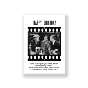 Cartão de aniversário engraçado | Cartão de feliz aniversário engraçado | Cartão de aniversário rude | Cartão de aniversário retrô | Cartão de aniversário vintage