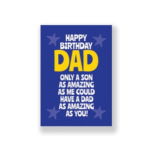 Divertente biglietto di auguri di compleanno per papà / Divertente biglietto di auguri di buon compleanno per papà / Biglietto di auguri di compleanno maleducato / Per papà