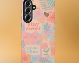 Phone Case, Preppy Aesthetic Collage Cute Cover for iPhone Samsung Galaxy, Tough Cases, Protective Skin Sleeve Shell, Accessories