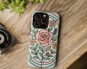 iPhone Case, Floral iPhone Case, Personalized iPhone Cover, Tough Case, Protective Phone Case, Flower Pattern Phone Case