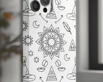 Boho Phone Case, Artistic Phone Cover, Minimalist Phone Protector, Unique Gift for Her, Trendy Smartphone Accessory - iPhone and Galaxy