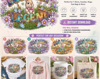 Egg Hunt Legend PNG | Easter Bunny Sublimation Design | Kids Easter Shirt | Digital Download