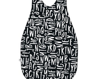 Monochrome Alphabet Unisex Baby Sleeping Bag