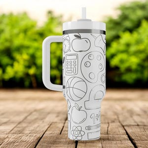 Teacher Appreciation Stanley Tumbler – Custom Flip Straw Cup with Name, Gift for Teacher, End of Year Teacher Gift, Back to School Mug image 8