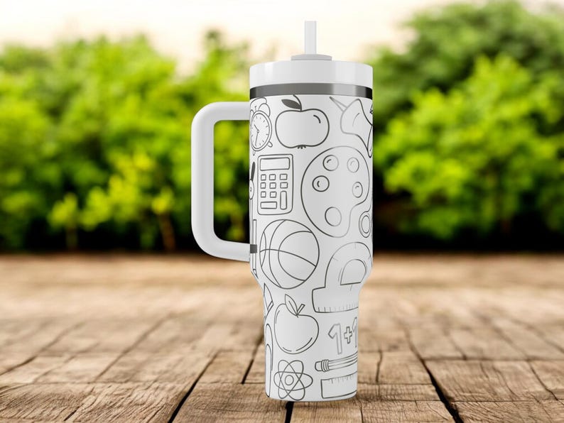 Teacher Appreciation Stanley Tumbler – Custom Flip Straw Cup with Name, Gift for Teacher, End of Year Teacher Gift, Back to School Mug image 8