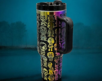 Vaso de Halloween grabado | Vaso espeluznante | Taza de Halloween | Vaso zombie | Regalo de Halloween | Vaso grabado con láser