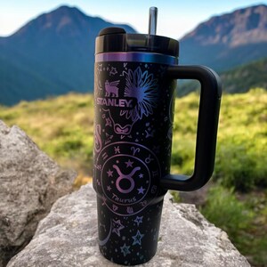 Taurus Zodiac Tumbler – Stanley Flip Straw Style – Taurus Sign Gift, Earth Element Cup, Astrology Birthday Gift Idea image 6