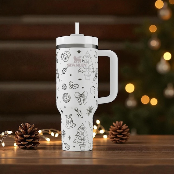 Engraved Christmas Tree Stanley Tumbler  Holiday Cup, Festive Winter Mug  Gift for Her, Christmas Ornament Design 14oz 20oz 30oz 40oz - Etsy