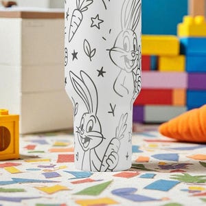Funny Bunny Engraved Stanley Tumbler – Cute Rabbit Cup – Laser Engraved Gift – 14oz 20oz 30oz 40oz image 10