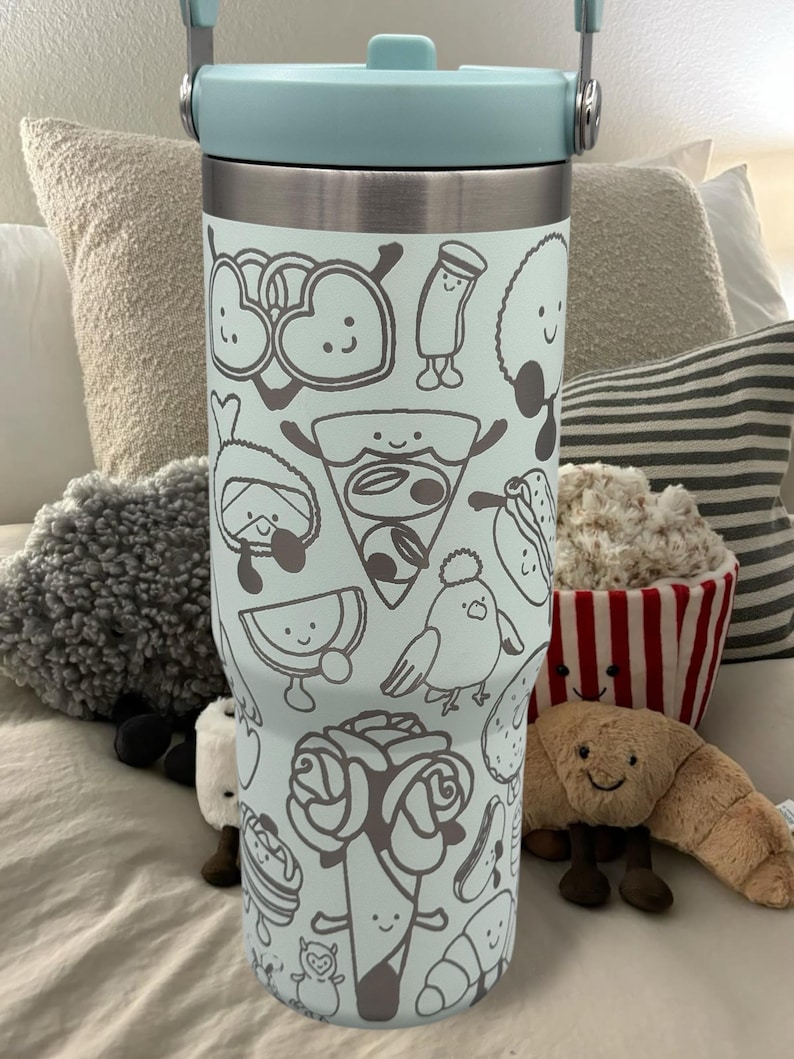 Jellycat-Inspired Bunny Tumbler – Soft Plush Aesthetic Flip Straw Cup, Pastel Travel Mug, Cozy Gift for Bunny Lovers, Fuzzy Drinkware image 9