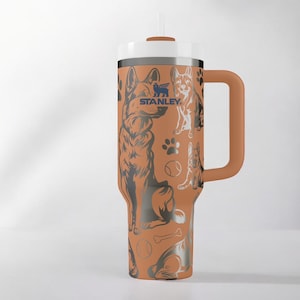 German Shepherd Dog Tumbler – Custom Stanley Cup Gift for Dog Lover, Engraved Dog Mom Cup 30oz 40oz