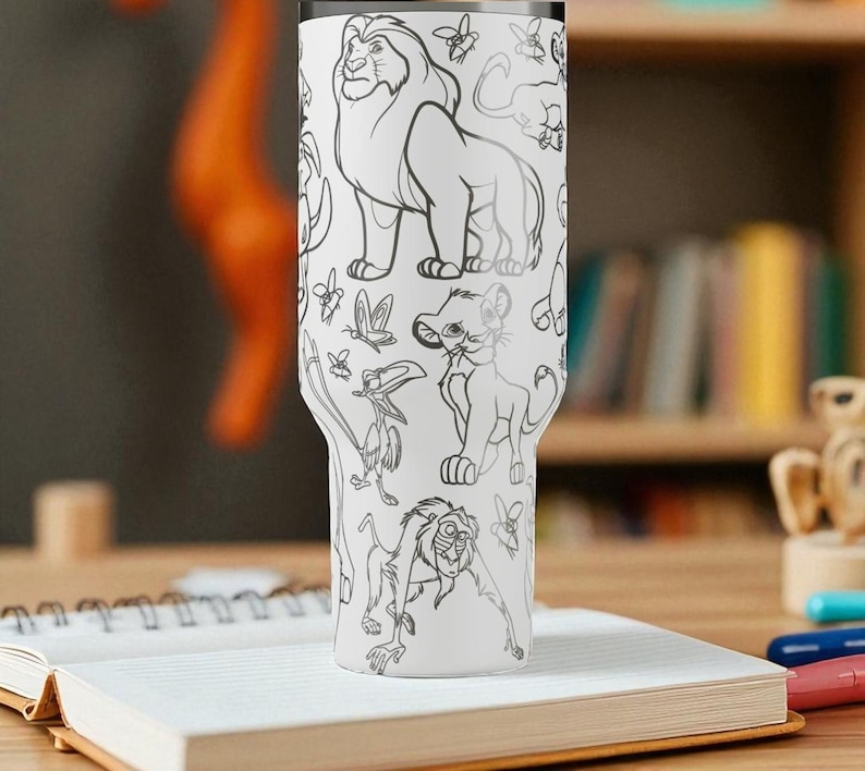 Lion King Stanley Tumbler – Gegraveerde Disney-beker – Aangepast cadeau – 14oz 20oz 30oz 40oz afbeelding 5