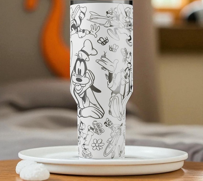 Goofy Stanley Tumbler – Engraved Cartoon Cup – Custom Disney Gift – 14oz 20oz 30oz 40oz image 5