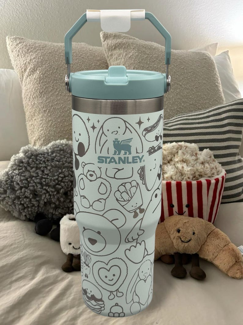 Jellycat-Inspired Bunny Tumbler – Soft Plush Aesthetic Flip Straw Cup, Pastel Travel Mug, Cozy Gift for Bunny Lovers, Fuzzy Drinkware image 7