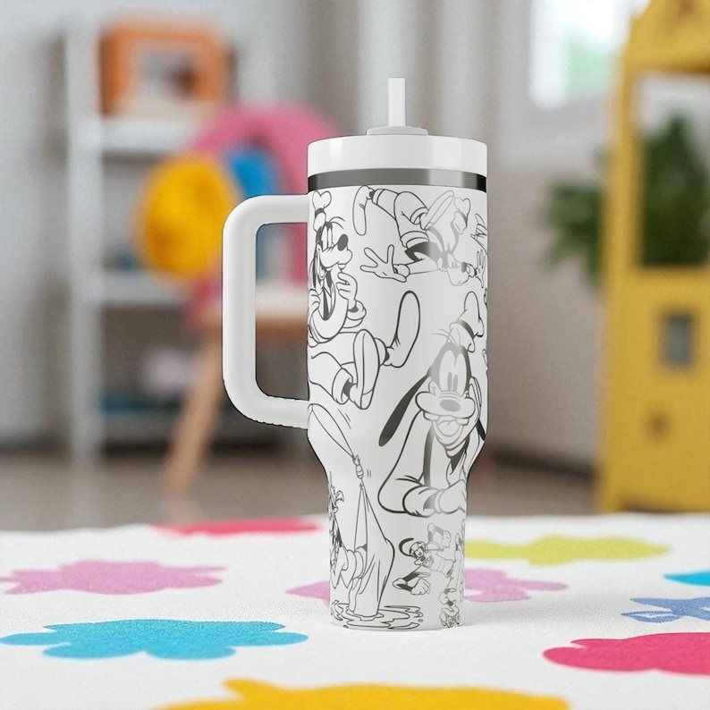 Goofy Stanley Tumbler – Engraved Cartoon Cup – Custom Disney Gift – 14oz 20oz 30oz 40oz image 9