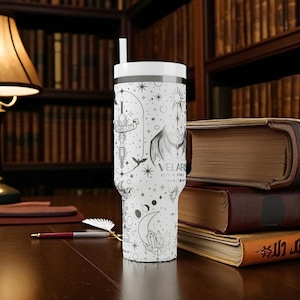 Velaris Stanley Tumbler – Engraved City of Starlight Design – Fantasy Laser Engraved Cup – 14oz 20oz 30oz 40oz image 7