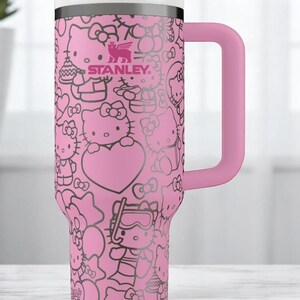 Engraved Hello Kitty Pink Tumbler | Cute Tumbler | Hello Kitty Cup | Hello Kitty Tumbler | Laser Engraved Tumbler | Gift for Her image 6