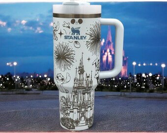 Fairy Tale Castle Tumbler – Magical Travel Mug with Fantasy Creatures, Princess-Inspired Gift, Enchanted Kingdom Cup
