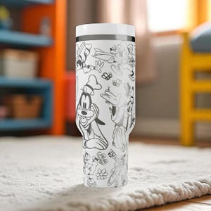 Goofy Stanley Tumbler – Engraved Cartoon Cup – Custom Disney Gift – 14oz 20oz 30oz 40oz image 8